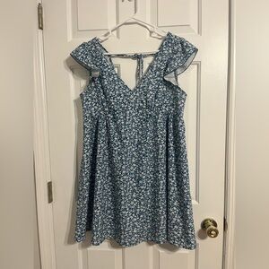 SHEIN Frenchy Ruffle Armhole Ditsy Floral Dress - Medium